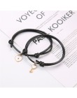2 sztuk/partia, New Arrival para bransoletka stop klucz serce blokada Charm bransoletka ręcznie robiona biżuteria liny miłośnicy