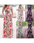 2020 letnia długa sukienka kwiatowy Print Boho plaża sukienka tunika Maxi sukienka kobiety suknia wieczorowa Sundress Vestidos d