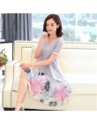 Lato szyfonowa sukienka 2019 dorywczo krótkim rękawem O-Neck Floral Print sukienki elegancka sukienka Plus Size sukienka 5XL kob
