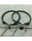 2 sztuk/partia, New Arrival para bransoletka stop klucz serce blokada Charm bransoletka ręcznie robiona biżuteria liny miłośnicy