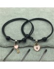 2 sztuk/partia, New Arrival para bransoletka stop klucz serce blokada Charm bransoletka ręcznie robiona biżuteria liny miłośnicy