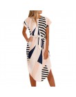 Kobiety kwiatowy Print plaża sukienka moda Boho letnie sukienki damskie Vintage bandaż Bodycon Party Dress Vestidos Plus rozmiar