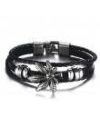 Vnox Lucky Vintage męska skórzana bransoletka karty do gry Raja Vegas urok wielowarstwowe plecione kobiety Pulseira Masculina 7.