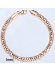 20cm bransoletki dla kobiet mężczyzn 585 różowe złoto Curb ślimak Foxtail Venitian Link łańcuchy męskie bransoletki biżuteria pr