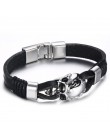 Vnox Lucky Vintage męska skórzana bransoletka karty do gry Raja Vegas urok wielowarstwowe plecione kobiety Pulseira Masculina 7.