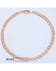 20cm bransoletki dla kobiet mężczyzn 585 różowe złoto Curb ślimak Foxtail Venitian Link łańcuchy męskie bransoletki biżuteria pr