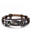 Vnox Lucky Vintage męska skórzana bransoletka karty do gry Raja Vegas urok wielowarstwowe plecione kobiety Pulseira Masculina 7.