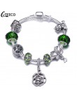 CUTEECO Antique srebrny kolor bransoletki i Bangles dla kobiet kryształową kwiatową wróżkę koralik Charm bransoletka biżuteria P