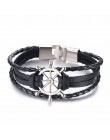 Vnox Lucky Vintage męska skórzana bransoletka karty do gry Raja Vegas urok wielowarstwowe plecione kobiety Pulseira Masculina 7.