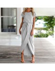 2020 długie sukienki imprezowe Plus rozmiar lato z krótkim rękawem kobiety sukienka elegancka Maxi luźne Vestidos sukienki letni