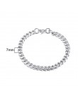 Męska bransoletka Curb kubański Link Chain męskie bransoletki damskie ze stali nierdzewnej złoty Tone nie znikną 3mm do 11mm