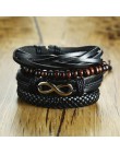Vnox 4 sztuk/zestaw pleciony szal skórzane bransoletki dla mężczyzn Vintage Life Tree steru drewniana bransoletka Charm koraliki