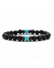 18 styl naturalny kamienny koralik bransoletka Rock Hip-Hop Rock Street kultura kolorowy kamień człowiek bransoletka moda Trendy