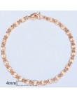 20cm bransoletki dla kobiet mężczyzn 585 różowe złoto Curb ślimak Foxtail Venitian Link łańcuchy męskie bransoletki biżuteria pr