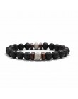 18 styl naturalny kamienny koralik bransoletka Rock Hip-Hop Rock Street kultura kolorowy kamień człowiek bransoletka moda Trendy