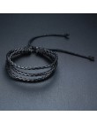 Vnox 4 sztuk/zestaw pleciony szal skórzane bransoletki dla mężczyzn Vintage Life Tree steru drewniana bransoletka Charm koraliki
