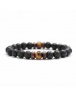 18 styl naturalny kamienny koralik bransoletka Rock Hip-Hop Rock Street kultura kolorowy kamień człowiek bransoletka moda Trendy