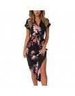 Kobiety kwiatowy Print plaża sukienka moda Boho letnie sukienki damskie Vintage bandaż Bodycon Party Dress Vestidos Plus rozmiar