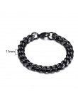 Męska bransoletka Curb kubański Link Chain męskie bransoletki damskie ze stali nierdzewnej złoty Tone nie znikną 3mm do 11mm