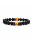 18 styl naturalny kamienny koralik bransoletka Rock Hip-Hop Rock Street kultura kolorowy kamień człowiek bransoletka moda Trendy
