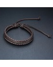 Vnox 4 sztuk/zestaw pleciony szal skórzane bransoletki dla mężczyzn Vintage Life Tree steru drewniana bransoletka Charm koraliki