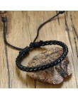 Vnox 4 sztuk/zestaw pleciony szal skórzane bransoletki dla mężczyzn Vintage Life Tree steru drewniana bransoletka Charm koraliki
