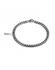 Męska bransoletka Curb kubański Link Chain męskie bransoletki damskie ze stali nierdzewnej złoty Tone nie znikną 3mm do 11mm