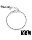 BAMOER 5 styl srebrny kolor miłość wąż łańcuch bransoletka i bransoletka 16CM-21CM Pulseras Lobster PA1104