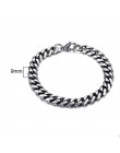 Męska bransoletka Curb kubański Link Chain męskie bransoletki damskie ze stali nierdzewnej złoty Tone nie znikną 3mm do 11mm