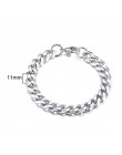 Męska bransoletka Curb kubański Link Chain męskie bransoletki damskie ze stali nierdzewnej złoty Tone nie znikną 3mm do 11mm