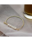 HUANZHI 2019 nowy barokowy nieregularne imitacje pereł złoty Metal Link Chain bransoletki dla kobiet dziewczyna Summer Party biż