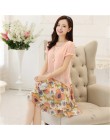 Lato szyfonowa sukienka 2019 dorywczo krótkim rękawem O-Neck Floral Print sukienki elegancka sukienka Plus Size sukienka 5XL kob