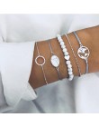 Boho Rose Map bransoletki i Bangles dla kobiet czeski okrągły bransoletka z koralikami zestaw moda wielowarstwowe akcesoria 2019