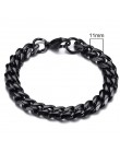 Vnox męskie proste 3-11mm łańcuszek ze stali nierdzewnej kubański Link Chain bransoletki dla kobiet Unisex Wrist biżuteria preze