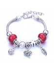 Romantyczna miłość bransoletka typu Charm DIY miłość serce klucz i blokada bransoletka dla kobiet biżuteria boże narodzenie nowy