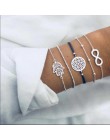 Boho Rose Map bransoletki i Bangles dla kobiet czeski okrągły bransoletka z koralikami zestaw moda wielowarstwowe akcesoria 2019