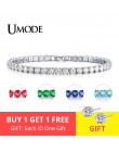 UMODE moda urok CZ bransoletki tenisowe dla kobiet mężczyzn kolorowa cyrkonia biżuteria Box łańcuch Braclets prezent bransoletka