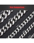 3-11mm męskie bransoletki srebrny kolor stal nierdzewna Curb kubański Link Chain bransoletki mężczyźni kobiety biżuteria hurtowy