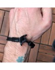 Kotwica bransoletka mężczyźni urok Survival Rope Chain bransoletki Paracord moda czarny kolor kotwica bransoletka męska dopasowa