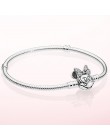 Nowe srebrne pozłacane bransoletki urok śliczne Mickey wąż łańcuch Fit Fine podstawowe bransoletki dla kobiet moda wisiorki kora