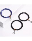 Biżuteria bransoletka męska Pulseira Healing Balance koraliki buddy Reiki modlitwa joga drewno czarny onyks bransoletki prezent 