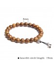 Biżuteria bransoletka męska Pulseira Healing Balance koraliki buddy Reiki modlitwa joga drewno czarny onyks bransoletki prezent 