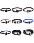 HOMOD 2019 New Fashion czarny kolor kotwica bransoletki mężczyźni urok Survival Rope Chain bransoletka Paracord męska dopasowana
