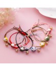 2019 nowy Handmade kolorowe liny kot na szczęście regulowana bransoletka dla kobiet dziewczyn urodziny prezenty słodki Tassel mo