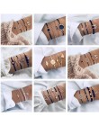 20 style kobiety dziewczęta Mix okrągły stop kryształ marmur uroku bransoletki moda Boho serce powłoki list zestawy bransoletek 