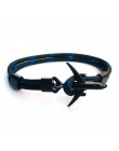 2019 nowy Boeing samolot mężczyźni kotwica bransoletka Rope Chain czarny Charm bransoletki dla kobiet mężczyzna Survival styl lo