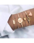 20 style kobiety dziewczęta Mix okrągły stop kryształ marmur uroku bransoletki moda Boho serce powłoki list zestawy bransoletek 
