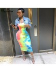 Hugcitar tie dye slip backless sexy 2019 lato jesień kobiety moda wysoka talia slim party elegancka sukienka bodycon midi