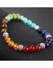 Jeśli mnie moda 7 bransoletka Chakra mężczyźni czarna lawa uzdrowienie koraliki równowagi modlitwa buddyjska reiki bransoletka d