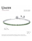 UMODE moda urok CZ bransoletki tenisowe dla kobiet mężczyzn kolorowa cyrkonia biżuteria Box łańcuch Braclets prezent bransoletka